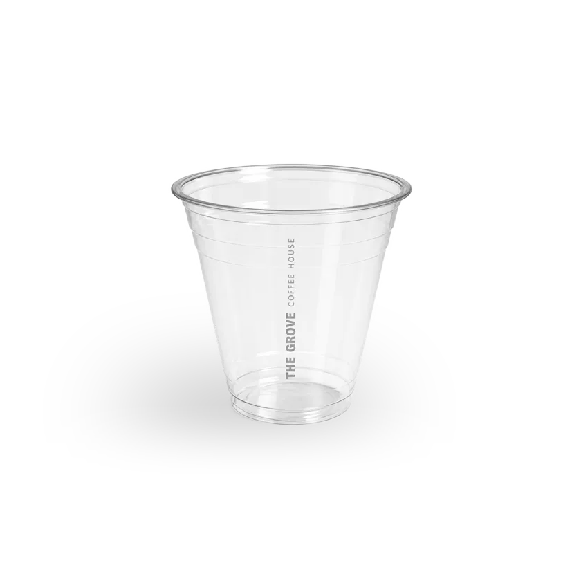 Gobelet plat en plastique 9oz avec couvercles