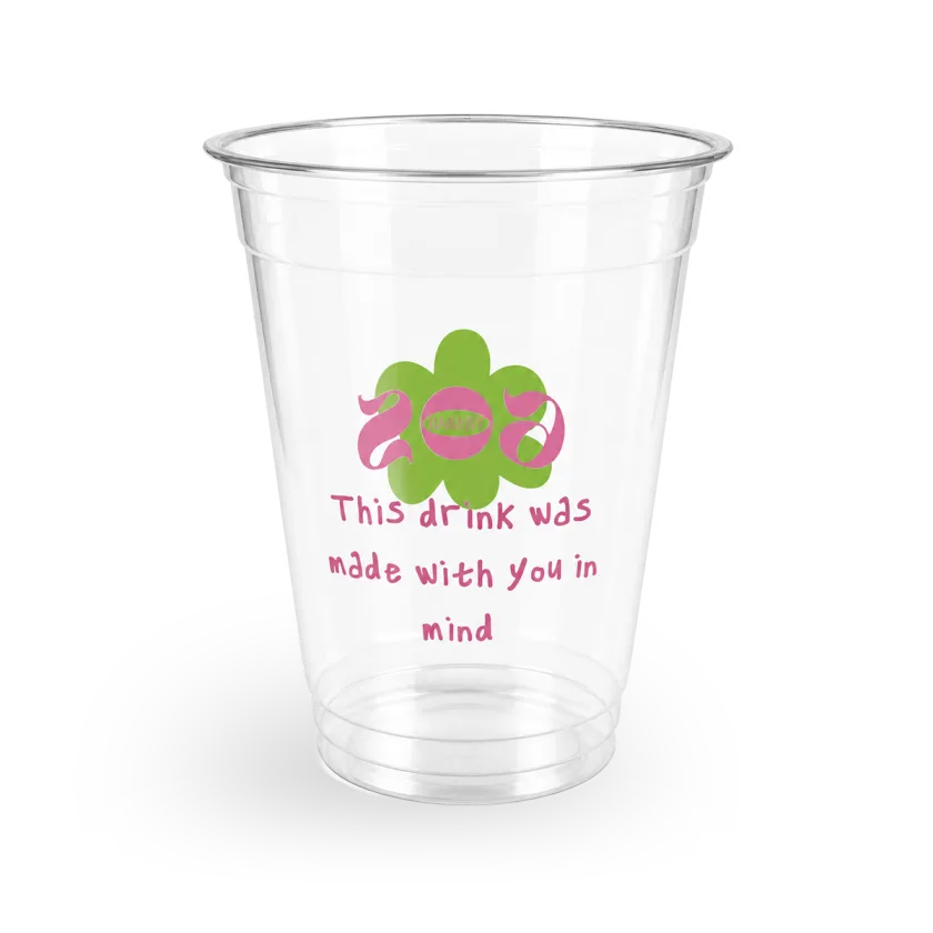 Gobelet plastique plat 16oz avec couvercles