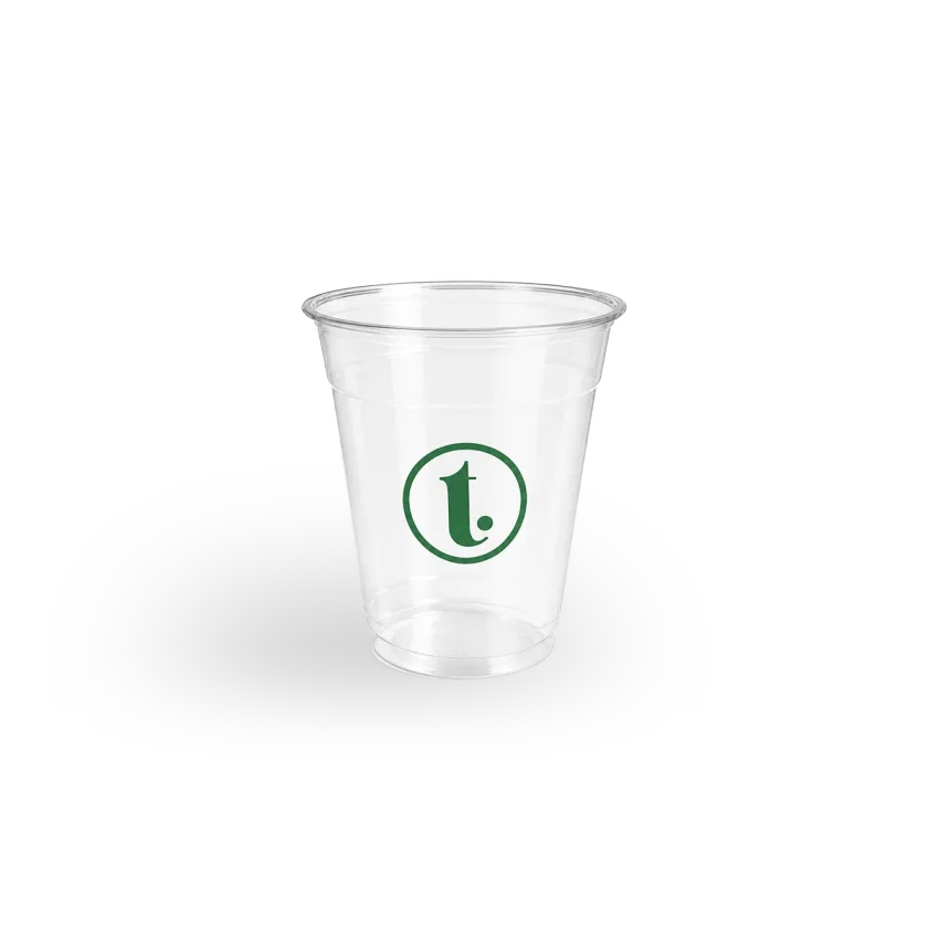 Gobelet plastique plat 8oz avec couvercles