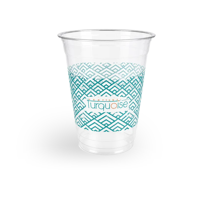 Gobelet plastique plat 12oz avec couvercles