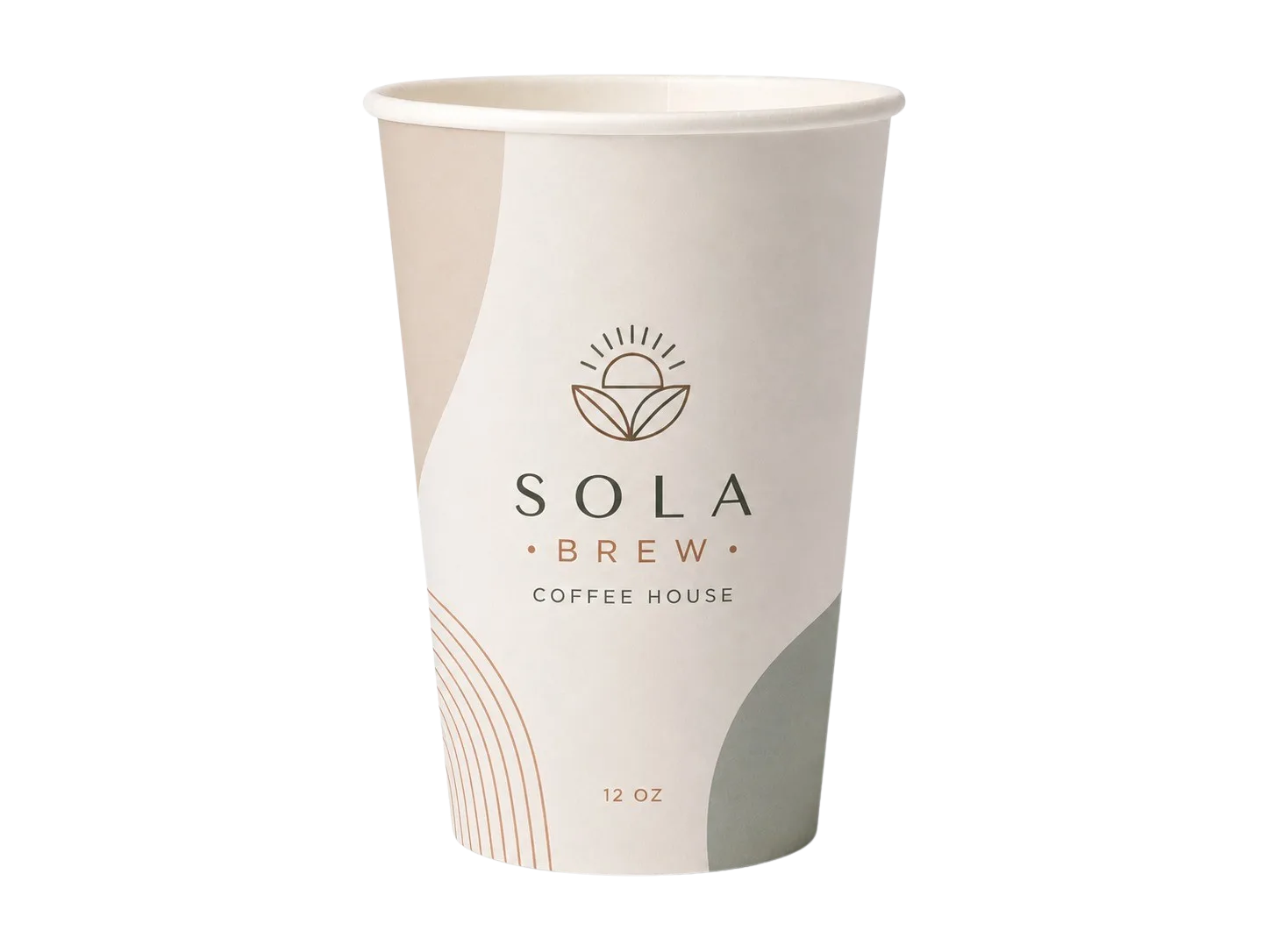كوب ورقي 12oz بجدار واحد